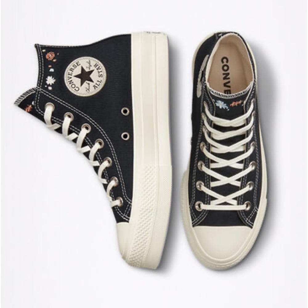 Floral Embroidered Platform Chuck Taylor Converse